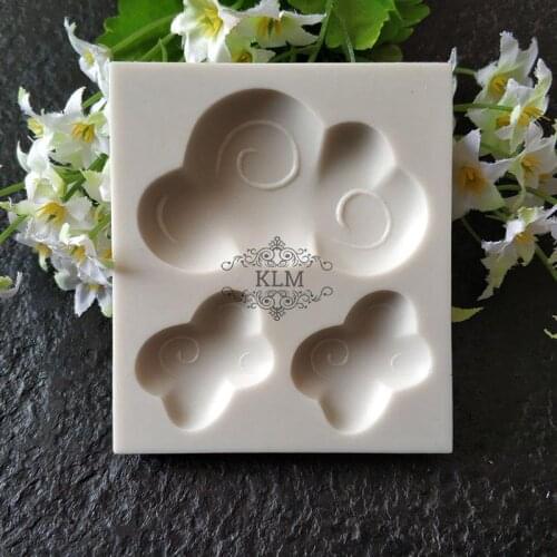 New Rainbow Cloud Silicone Mould Chocolate candy art mold Cake fondant tool KLM-0067