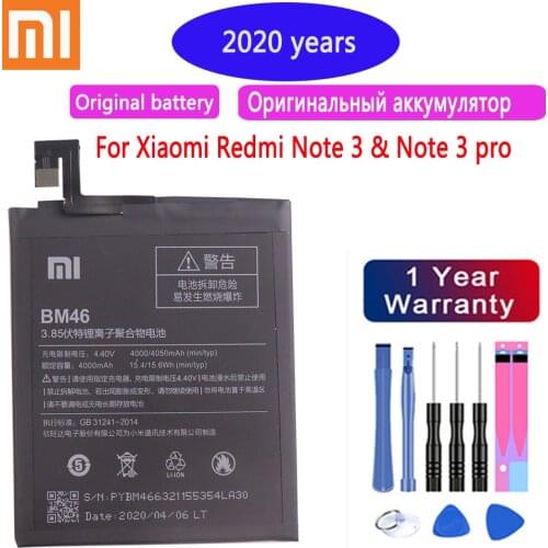 2020 years Original BM46 Replacement Battery 4050mAh For Xiaomi Redmi Note 3 Note3 Pro Note3 Redrice Authentic Phone Batteries