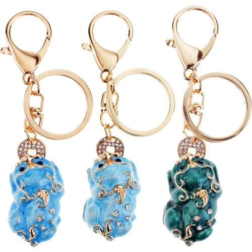Pi Yao/Pi Xiu Metal Keychains to Attract Wealth Luck Car Women Bag Key Rings
