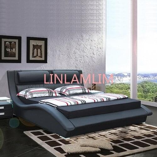 Genuine Leather bed frame modern Nordic camas ultimate bed кровать двуспальная lit beds muebles de dormitorio мебель cama de cas