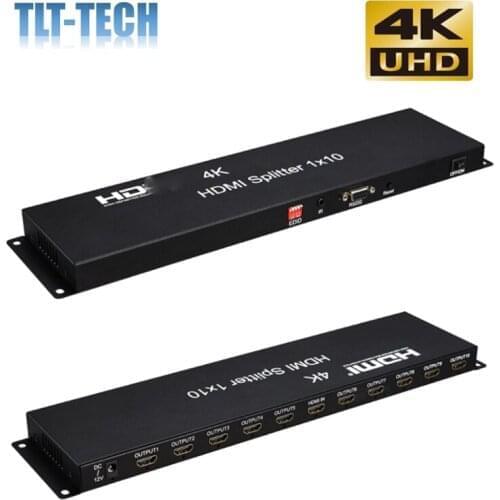4K HDMI Splitter1 in 10 Out Splitter Support Full HD 4K/2K 3D Resolution with IR Extension EDID Management RS 232