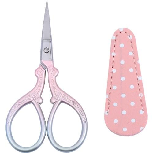 Pink Gradient Scissors Embroidery Scissor Metal Detail Shear Sewing Thread Cutter Sewing Tool Sewing Tools
