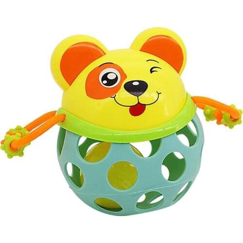 Safe Rattle Ball Cartoon Animal Grip Training 0-3 Years Old Kids Creative Teether Ball Toys Hand Bell Baby Gift