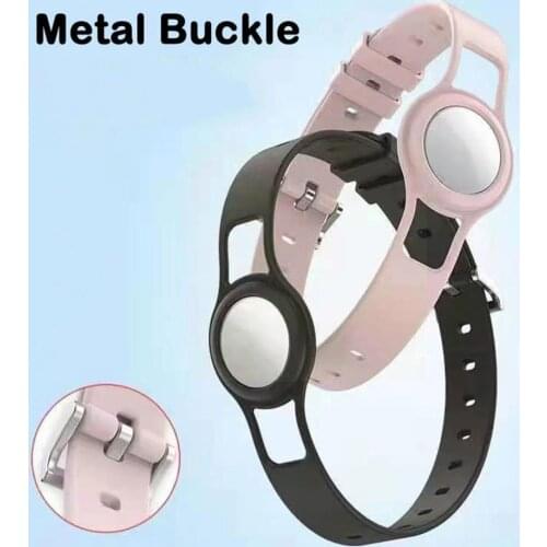 Silicone Protective Sleeve For AirTag Protective Wearable Anti-Lost Bands For Elderly Pet Cover Children Locator Shel Q0S6