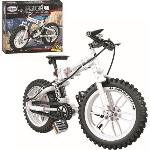 Foldable Building Block Bicycle Toy 7072 DIY City Small Particles Assembled Building Block Bicycle 242PCS Kids Toy Gift