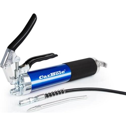 6000 PSI Heavy Duty Grease Gun Pistol Grip Manual Grease Gun Flexi Rigid for SUV Truck Excavator General Car