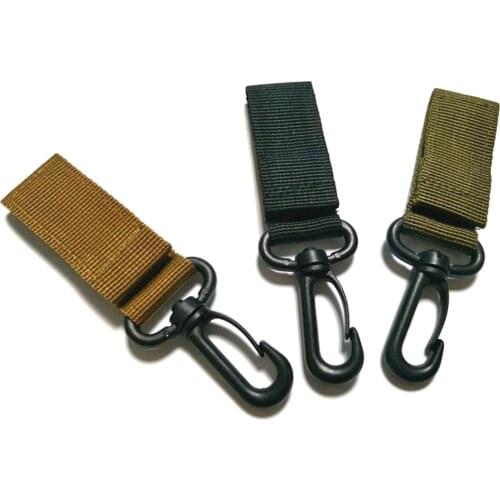 Outdoor Tactical Nylon Webbing Carabiners Hook Military Fans Key Chain Tactical Accessory Belt Sewing Bag Belt Accessories