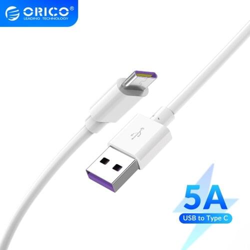 ORICO 5A USB Type C Cable Fast Charging Cable for Huawei P30 Mate 20 Pro Xiaomi Mi 9 HTC for Macbook LG G5 Mobile Phone Charger