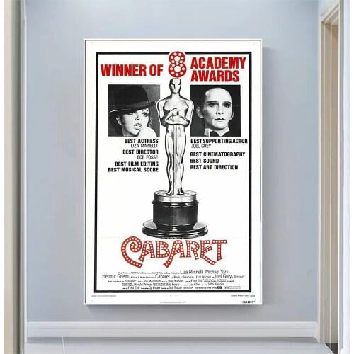 V2023 Cabaret Vintage Classic Movie Wall Silk Cloth HD Poster Art Home Decoration Gift