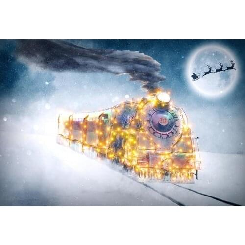 Magic train photo background vinyl Cartoon fairyland girl photography backdrops for photographer studio props fotografia LV-2364