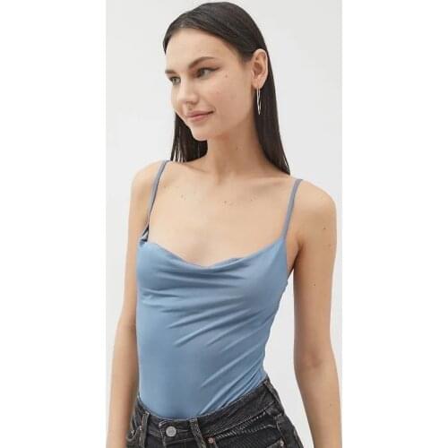 Women Cowls Neck Bodycon Fit Bodysuit