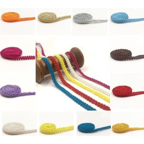 0.8cm Sewing Lace Trim 1Meter Gold Silver Centipede Braided Lace Ribbon Home Party Decoration DIY Clothes Curve Seing Lace