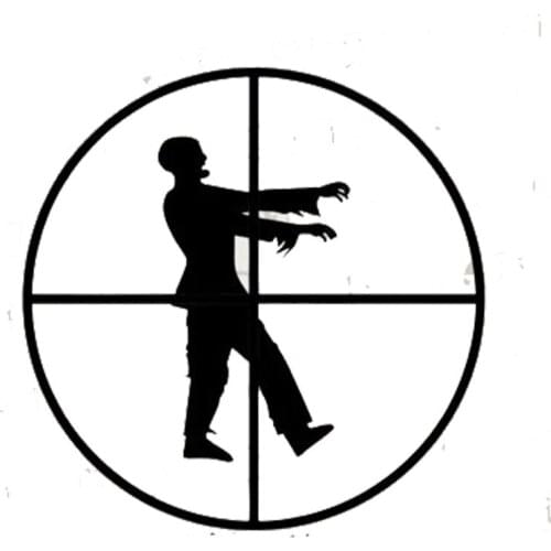 12.5cm*12.5cm Creative Fashion Zombie Shooter Vinyl Car Sticker Decal S2-0115