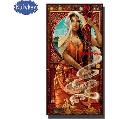 Fantasy Food Woman 3d Diy diamond painting Full Square/Round drill 5d diamond embroidery Portrait 3d cross stitch,Wall Art