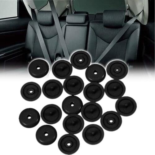 5/10 Pairs Safety Car Parts Black Plastic Car Safety Seat Belt Stopper Spacing Limit Buckle Clip Retainer Seatbelt StopButton