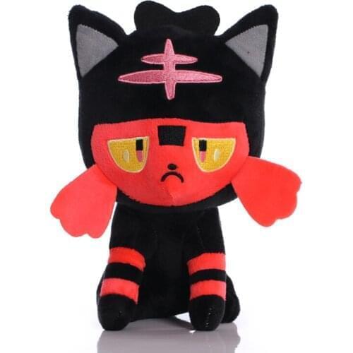 5pcs/lot TAKARA TOMY Pokemon 20cm Litten Plush Toys Doll Litten Soft Stuffed Plush Doll Peluches Gift for Children Kids