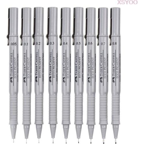 9pcs/lot Faber Castell 1663 Professional Water-proof Drawing Pen Sketch Hook Pen Sign Pen Art Drawing Supplies