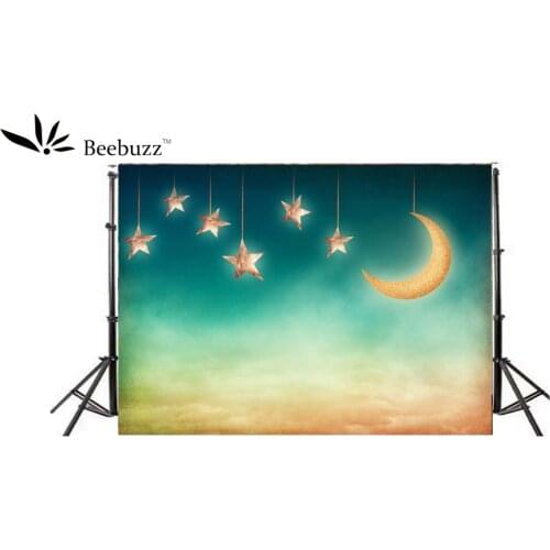 Beebuzz Photo Background Star And Moon Children Cartoon Photography Backdrops Photo Backdrop