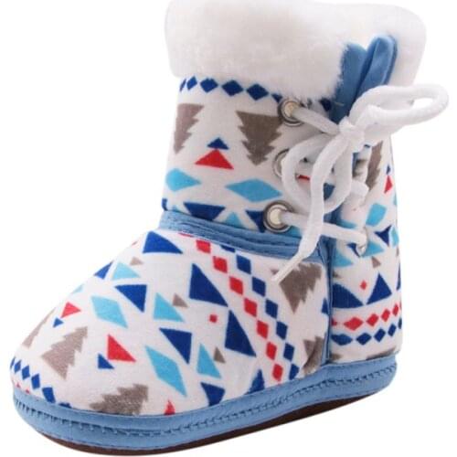 2019 Autumn Winter Warm Fleece Snow Boots For Baby Girl Boy Anti-silp Prewalker Bootie Shoes 0-18 Months