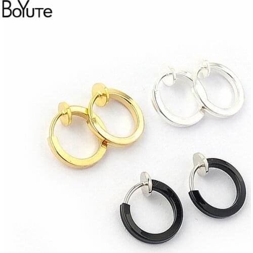 BoYuTe 5 Pairs 11*1.8MM Metal Copper No Pierced Spring Ear Clip Ear Cuff Earrings Jewelry Accessories