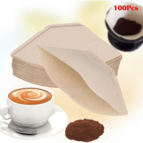 Tea Bag Strainer Green Tea Infuser 100Pcs/Bag Hand Drip Paper Coffee Filter Espresso Coffee Filter Packs Wooden Original
