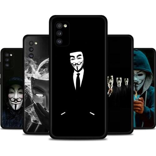 Phone Case for Samsung Galaxy A51 A71 A32 A72 5G A21s A11 A31 A41 A02 A02s A42 A01 A91 Soft Cover Anonymous Mask