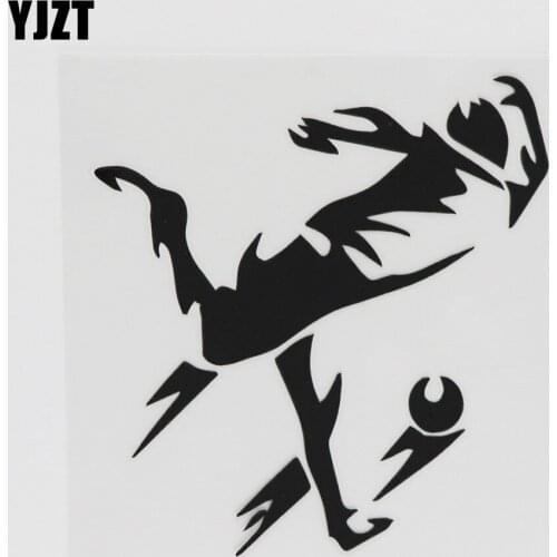 YJZT 11.5CMX12.2CM Sport Bowling Throw Game Player Decal Vinyl Car Sticker Black/Silver 8A-0342