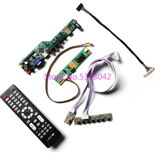 For LP156WH1 (TL)(A1)/(TL)(A2)/(TL)(A3)/(TL)(D1) USB+VGA+AV TV Remote analog 30Pin LVDS 1CCFL 1366*768 controller board kit