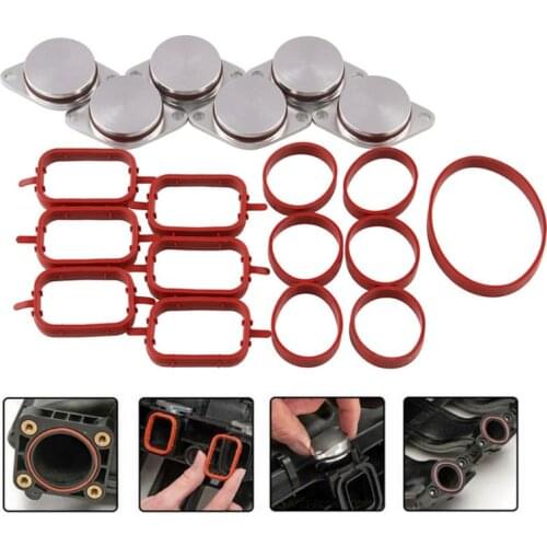 6X 33MM for BMW diesel swirl blanks flaps repair delete kit with intake gaskets Y5GF for car accessories