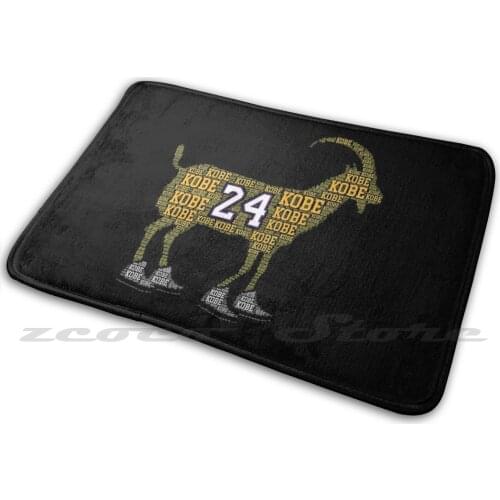 Basketball Goat Typographic Word Cloud Art Carpet Water Absorb Non-Slip Door Mat Basketball Legend G O A T Shooting Guard