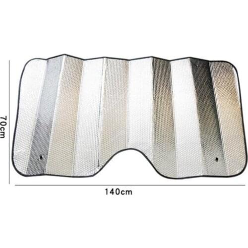 FIRECLUB 140x70cm Car Sunshade Sun Shade Windshield Visor Cover Front Rear Window UV Protection Shield Film Reflective