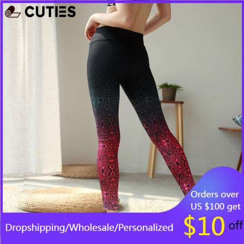 Gradient Color Energy Legging Women Workout Fitness Jogging Running Leggings Gym Tights Stretch Sportswear Yoga Pants Leggings