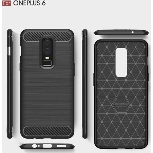 Summer Case for Oneplus6 100pcs Carbon Fiber soft TPU back cover for Oneplus6 case 2018 New DHL free shipping