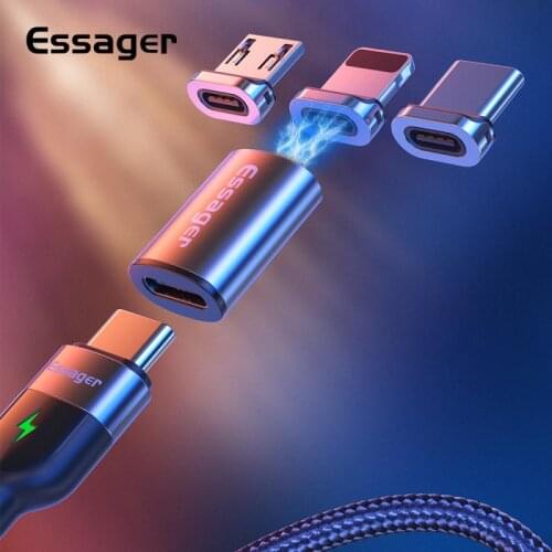 Magnetic Cable Adapter Mini Magnetic Charger Cable Connector Mobile Phone Charging Converter Type C Micro USB Cable Convert Plug