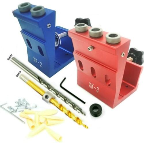 Upgraded 9mm Oblique Hole Drill 15 Degree Angle Locator Bits Hole Jig Woodwork Guide Clamp Locator Set Kit Woodworking DIY Tools