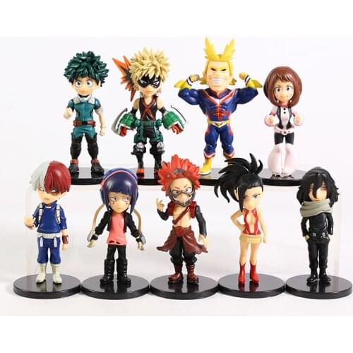 My Hero Academia Midoriya Izuku Bakugou Katsuki Todoroki Shoto All Might Ochaco Uraraka Kirishima Eijiro Figures Toys 9pcs/set