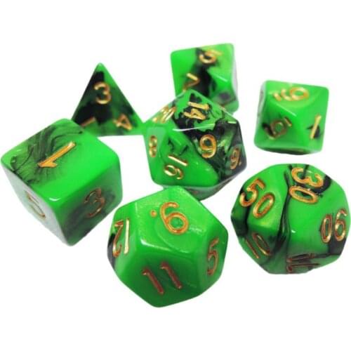 DIY Crystal Epoxy Mold Dice Fillet Shape Multi-spec Digital Game Silicone Mould 1-19