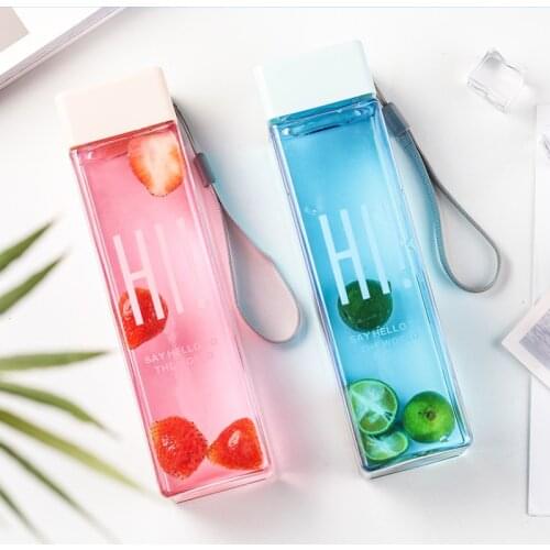 Transparent Portable Fashion Water Bottle Creative Summer Tea Infuser Cute Water Bottle Juice Botella De Agua Drinkware Ed50sp
