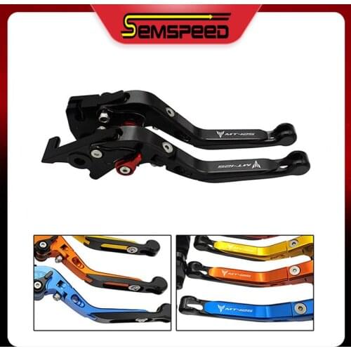 For Yamaha MT125 MT-125 2014 2015 2016-2020 SEMSPEED CNC Adjustable Folding Extendable Handle Motorcycle Brake and Clutch Levers