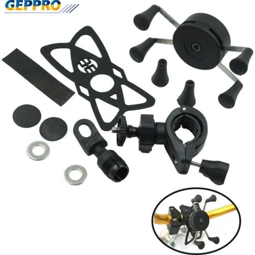 Motorcycle Handlebar Adjustable Mobile Cell Phone Mount Holder Support Bicycle Silicone X-grip Phone Stand For Smartphone GPS