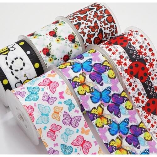 DIY Handmade Materials Printed Grosgrain Ribbon 50 Yard Per Size 52221