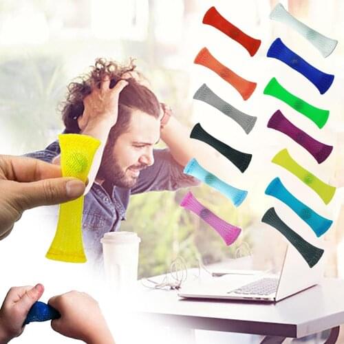 Sensory Toys Marbles Ball Autism ADHD Anxiety Therapy Toys EDC Stress Relief Hand Fidget Toy Braided Mesh Easy Bend With Marble