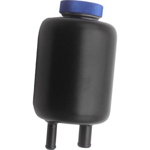 Alloy Polished Racing Power Steering Fluid Tank Engine Universal - Black