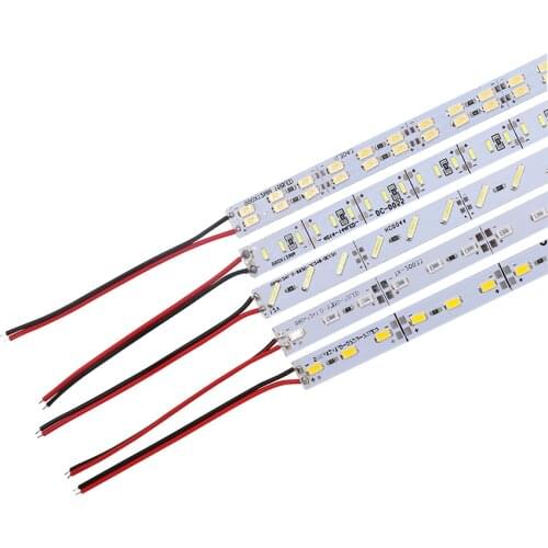 10pc LED Bar Light Hard Strip Light Aluminum 12V 50cm 8520 7020 5630 4014 Super bright Rigid Led Light Strip 36/72led Cold White