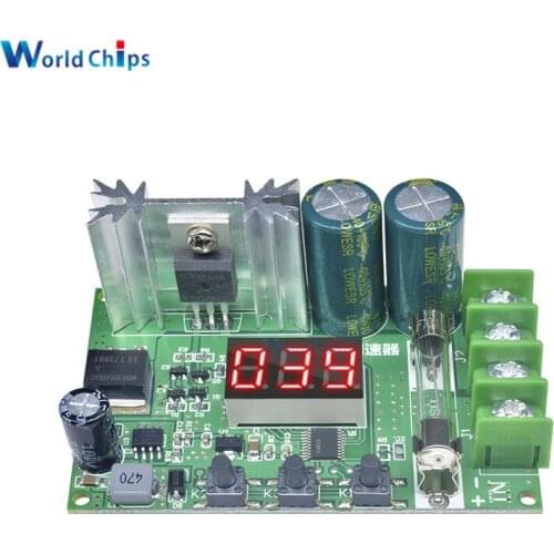 600W DC 12-60V 10A PWM Motor Speed Controller Module Red Digital Tube LED Display Control Governor 14KHz Pulse Width Adjustment