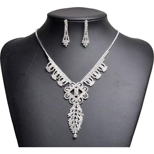 Jewelry & Accessories,Fashion Jewelry Sets. Bridal jewelry, Wedding jewelry, Zircon necklace earrings set