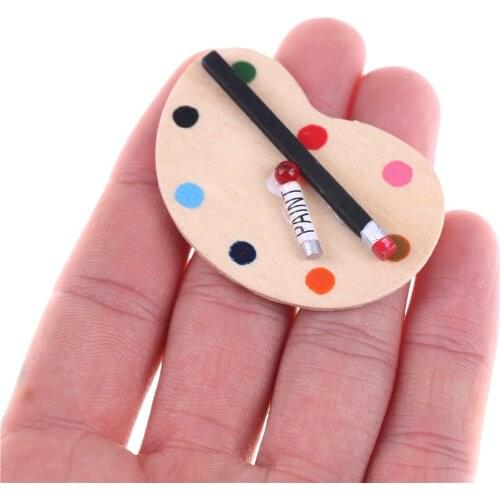 1set Dollhouse Furniture Doll Graduation Project 1/12 Scale Miniature Color Palette Set Model Mini 5.0*3.2cm