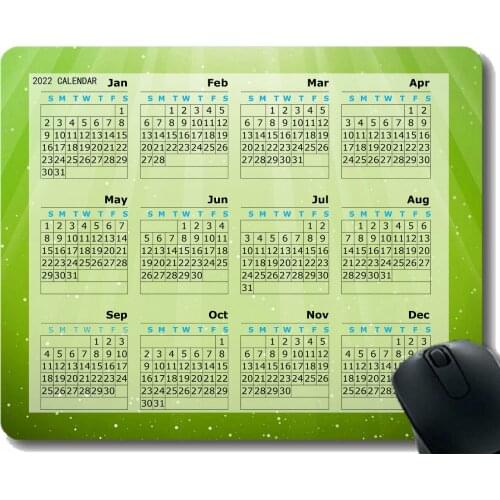 2022 Calendar Mouse Pad,Light Cluster Dark Smoke Gaming Mouse Pad