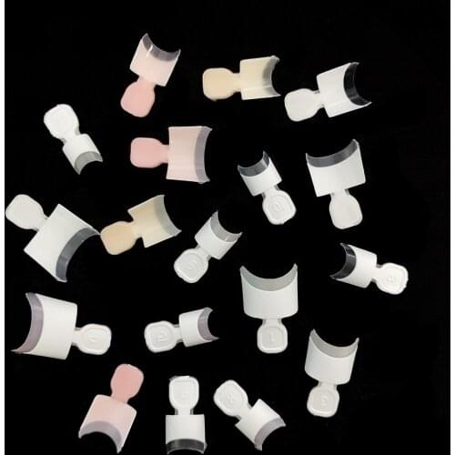 24pcs/bag Nails Tips Sexy Coquettish French Half Cover Coffin Fake Nails False Nail Art Tips Decoration Nails Art FD-TAB