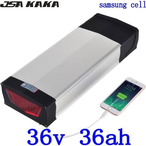 36V Electric Bike Battery 36V 1000W 500W Ebike Battery Pack 36V 20AH 24AH 25AH 27AH 30AH 35AH Lithium use samsung cell+USB port
